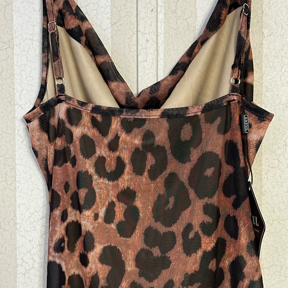 Leopard print chemise lingerie - Picture 3 of 12